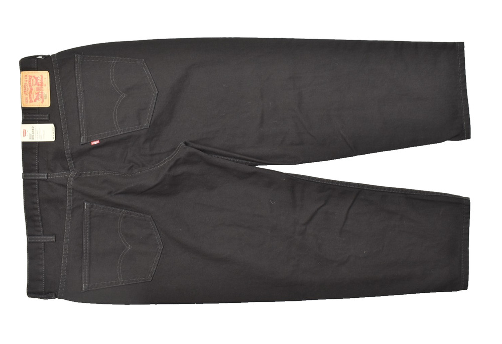Levi's 550 Relaxed Fit Black Denim Jeans Men's 44x29 Big & Tall Cotton NWT